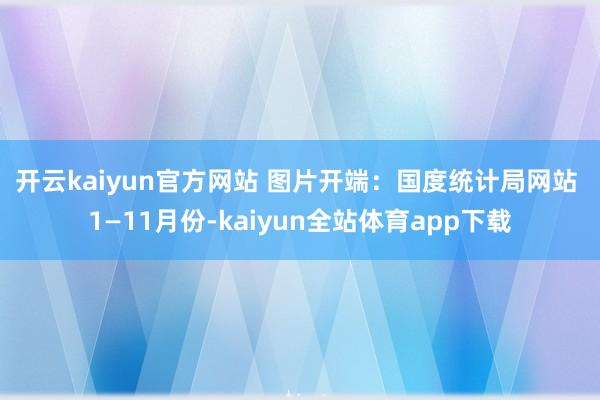 开云kaiyun官方网站 　　图片开端：国度统计局网站 　　1—11月份-kaiyun全站体育app下载