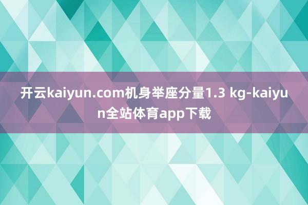 开云kaiyun.com机身举座分量1.3 kg-kaiyun全站体育app下载