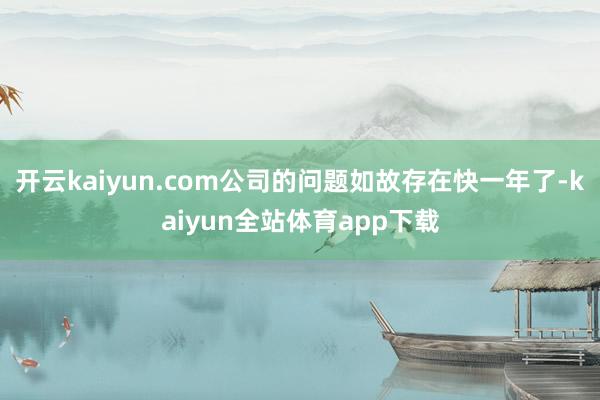 开云kaiyun.com公司的问题如故存在快一年了-kaiyun全站体育app下载