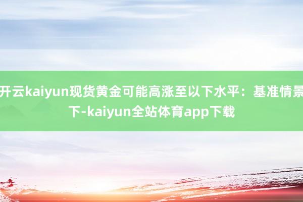 开云kaiyun现货黄金可能高涨至以下水平：基准情景下-kaiyun全站体育app下载